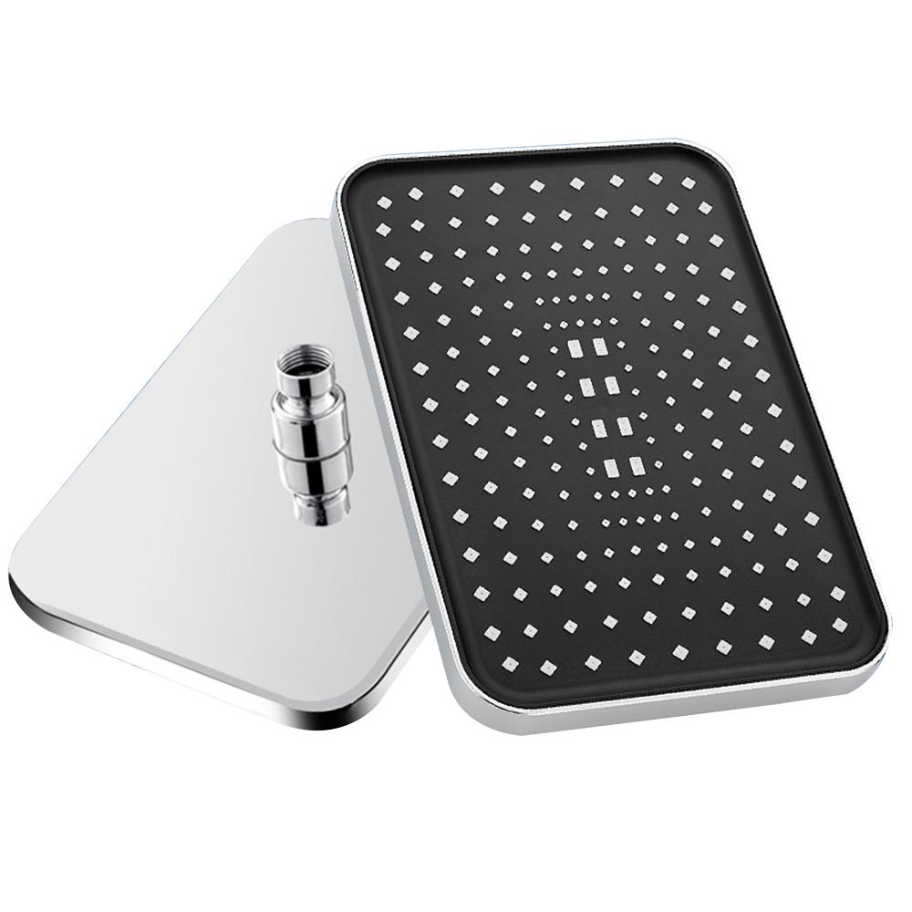 Rainfall Shower Head Big Panel Large Flow Supercharge Ceiling Mounted Showerhead 360 Rotation High Pressure ABS Bathroom Faucet