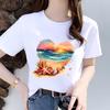 A Trendy Commuting Fashionable and Stylish FeUnisex Beach Traveler On Instagram Summer Printed Shortsleeved Roundneck Tshirt
