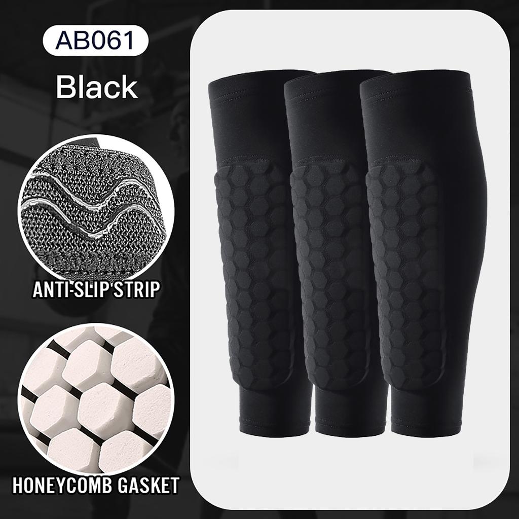 1/3 Pcs Leg Sleeves Shin Guards Shockproof Honeycomb Nylon Support Sock Shin Protector Soccer Gear Soccer Shields Sports Legging