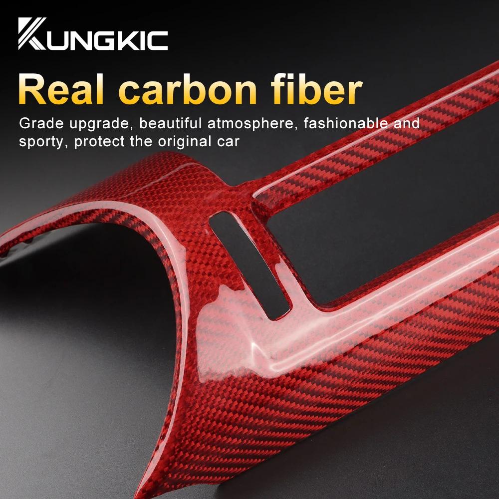 Real Hard Carbon Fiber For Subaru BRZ Toyota GR86 2021 2022 2023 2024 2025 JDM RHD Car Center Air Outlet Vent Sticker Interior