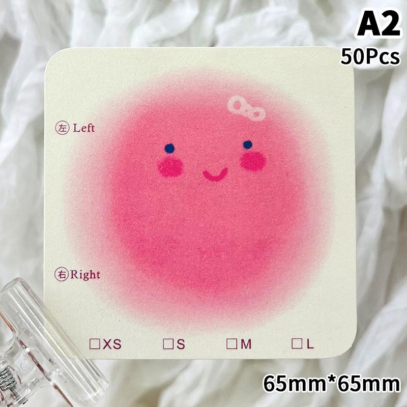 50Pcs Press On Nail Cardboard Cards 6.5X6.5Cm 8X8Cm Cartoon Pattern Nail Art Display Photo Props Card False Nail Tips Manicure