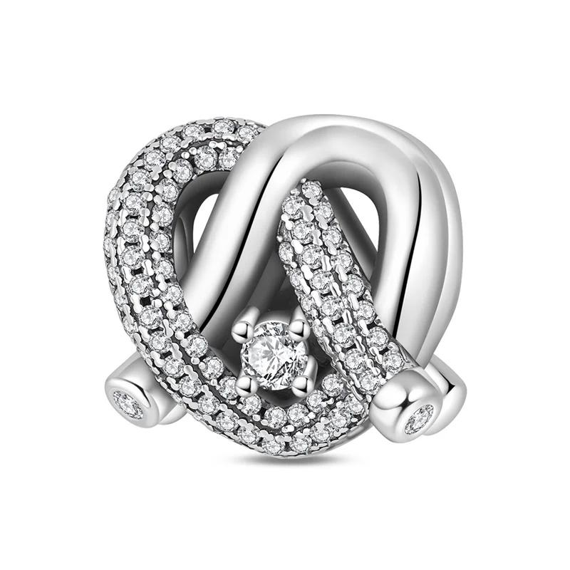 New Original Copper Charms Lucky Infinity Symbol Heart Beads Pendants Fit Bracelet Necklace Diy Jewelry Gift