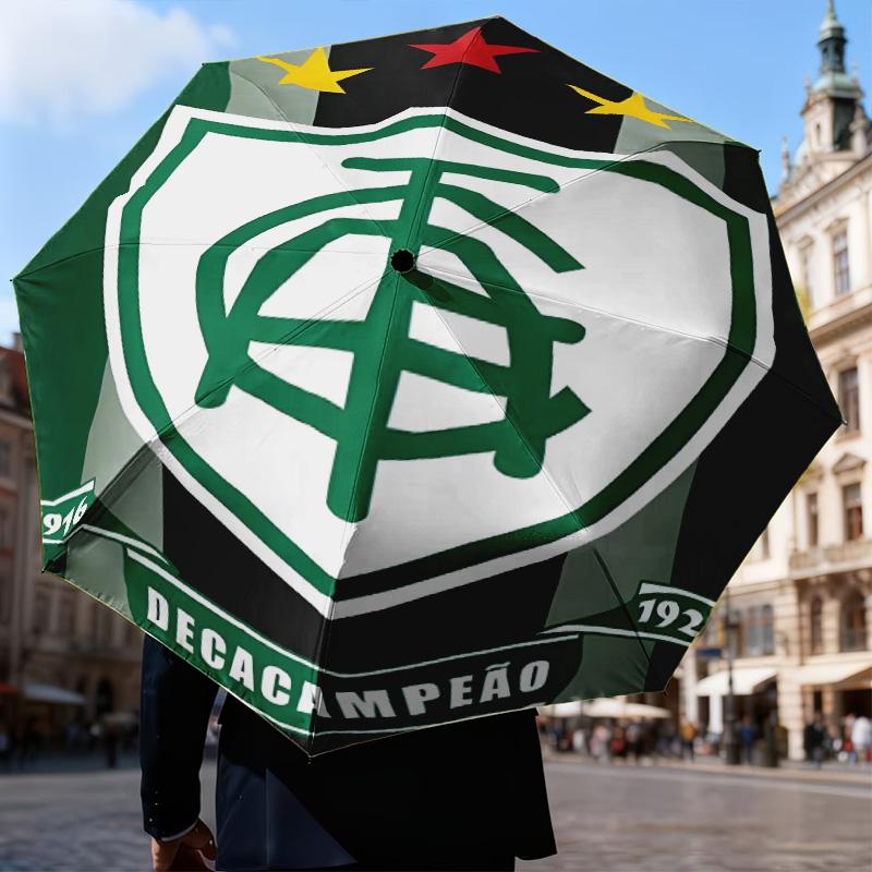 1PC America Futebol Club Printed Umbrella Folding umbrella, automatic umbrella 8-Frame for Travel, camping Fan gifts Christmas Gifts