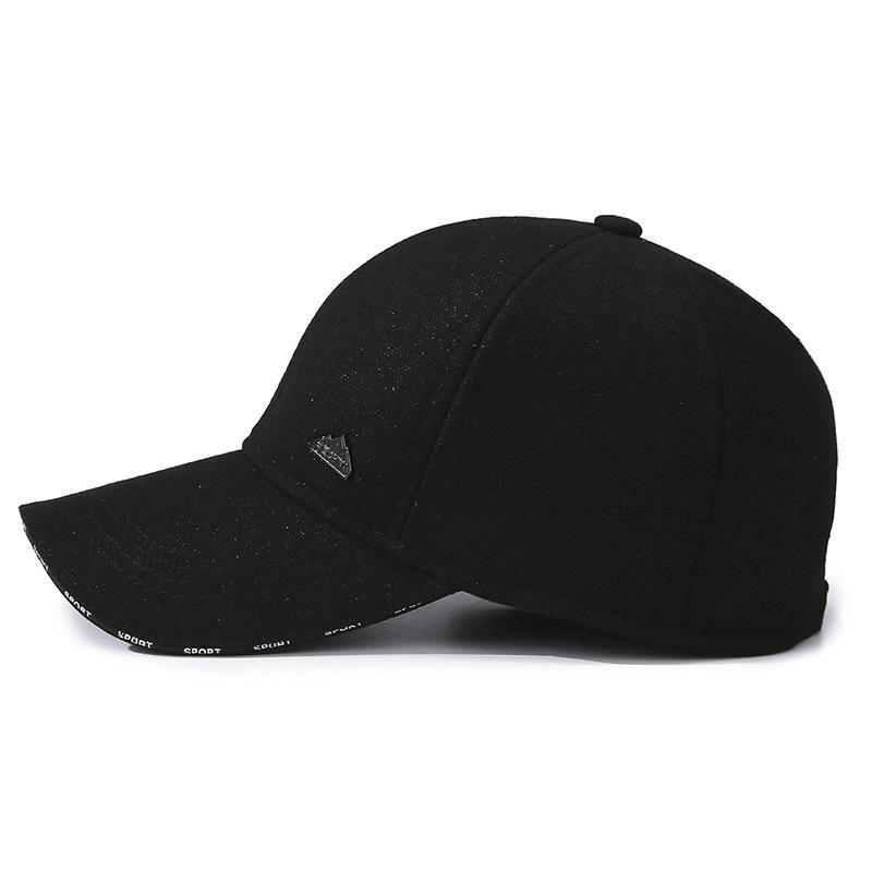 New Men'S Ear Protection Cotton Hat, Fleece Warm Baseball Cap, Middle-Aged And Elderly Outdoor Windproof And Cold-Proof Cap