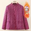 Elderly Women's Floral Padded Winter Coat