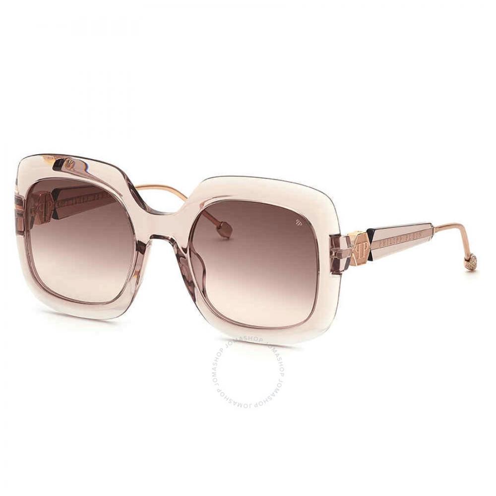 

Philipp Plein Brown Gradient Square Ladies Sunglasses Spp065s 07t1 55