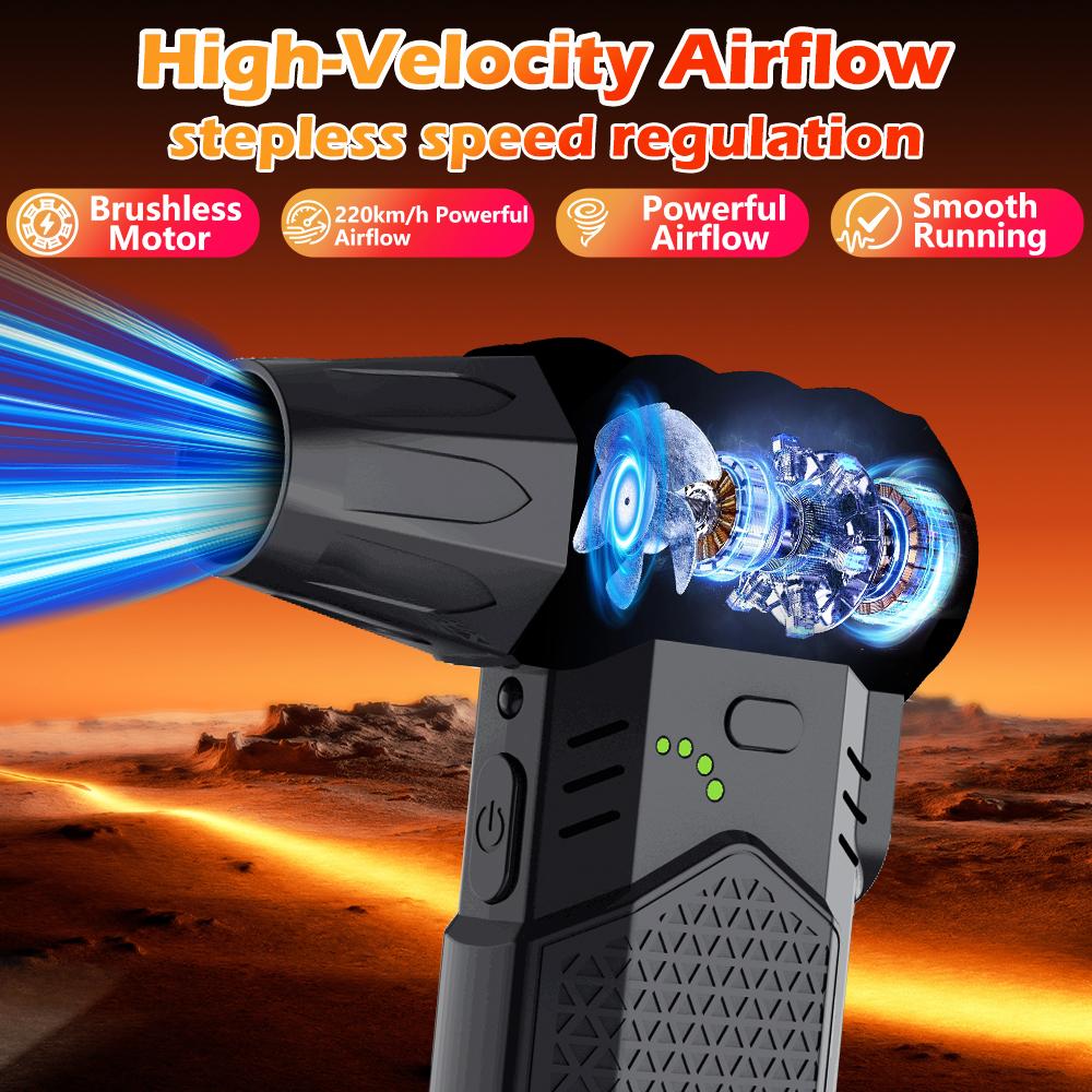 Cleaning Blower Tool Turbo Fan Brushless Violent Jet Fan Blowing Snow Car Portable Electric Air Duster Blow And Suction 2 in 1