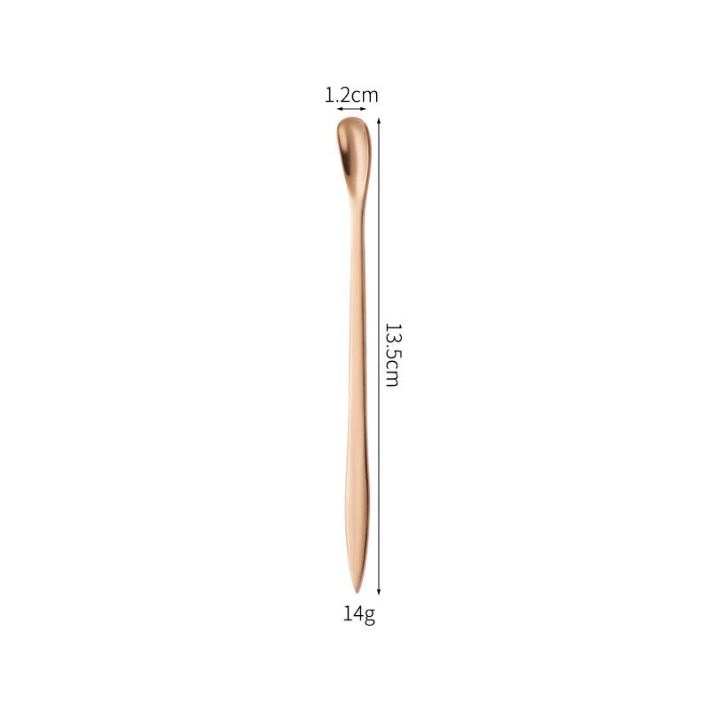 Korean Gold Stainless Steel Multi-Purpose Small Spoon for Coffee, Tea, and More