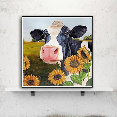 DIY Diamond Painting Sunflowers and Cows Cross Stitch Kit Mosaic Art Diamond Painting Full Circle/Square Diamond Home Decoration