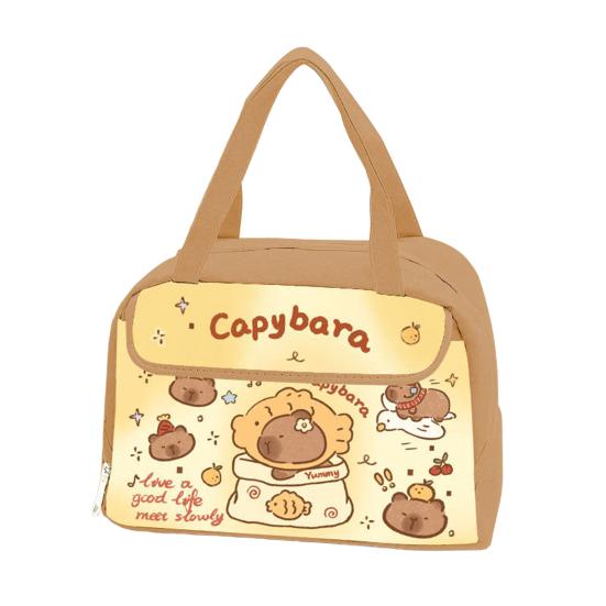 Cartoon Lunch Bag Insulated Bag Large Capacity Zipper Closure Waterproof Easy to Clean Lunch Tote Bag with Handle