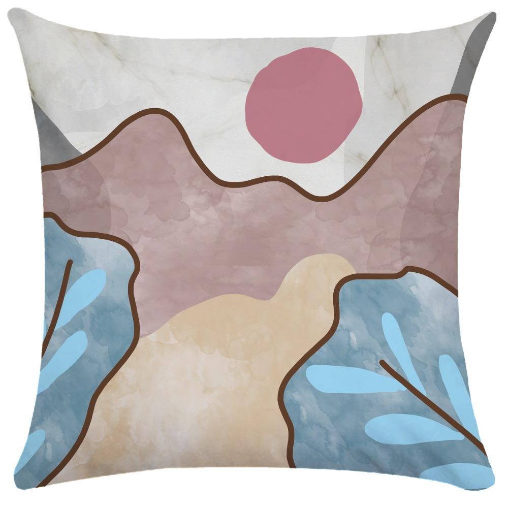 Abstract Lines Pillowcase Dormitory Decoration Office Living Room Sofa Home Pillowcase