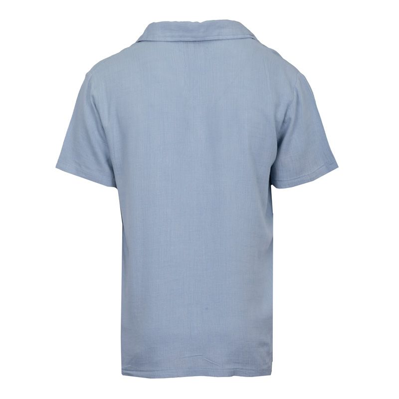 Pánská košile s krátkým rukávem ze směsi lnu PANAME BROTHERS