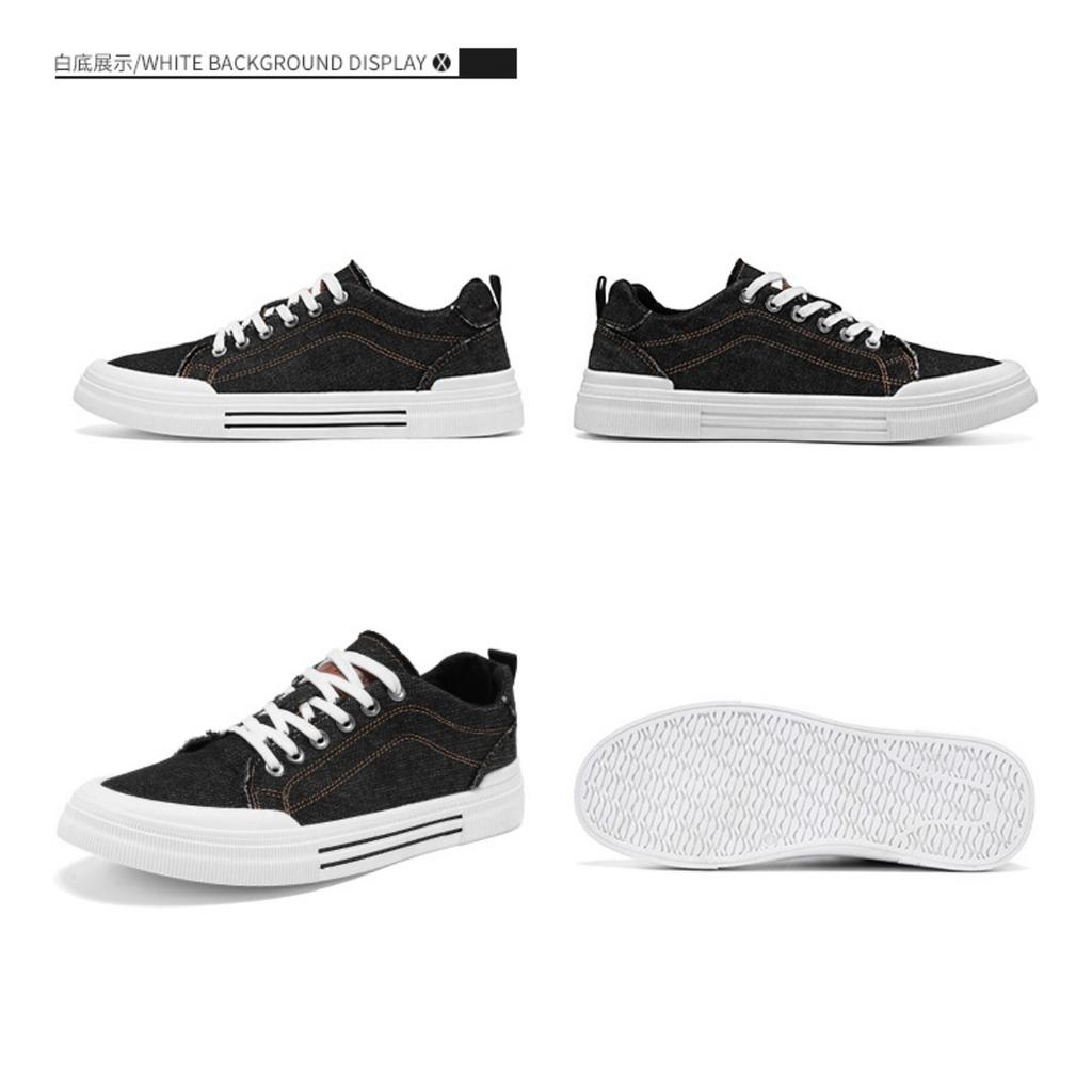 Scarpe da uomo in tela leggere e traspiranti, con suola morbida e scarpe casual da ragazzo, scarpe basse e piatte alla moda