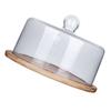 1 set Crystal Clear Glass Dome With Tray Protective Food Cover For Cake Dessert Display Stand Holder Gift Box Bag