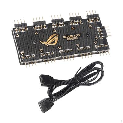 Computerlüfter Motherboard RGB LED Splitter Hub für PC Desktop