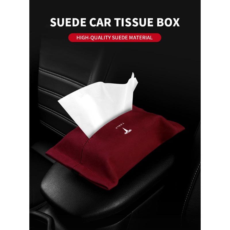 Car Tissue Box Holder Sun Visor Seat Back Car Interior Goods For Tesla Model S Model X Model Y Model 3 Roadster SpaceX Accessory