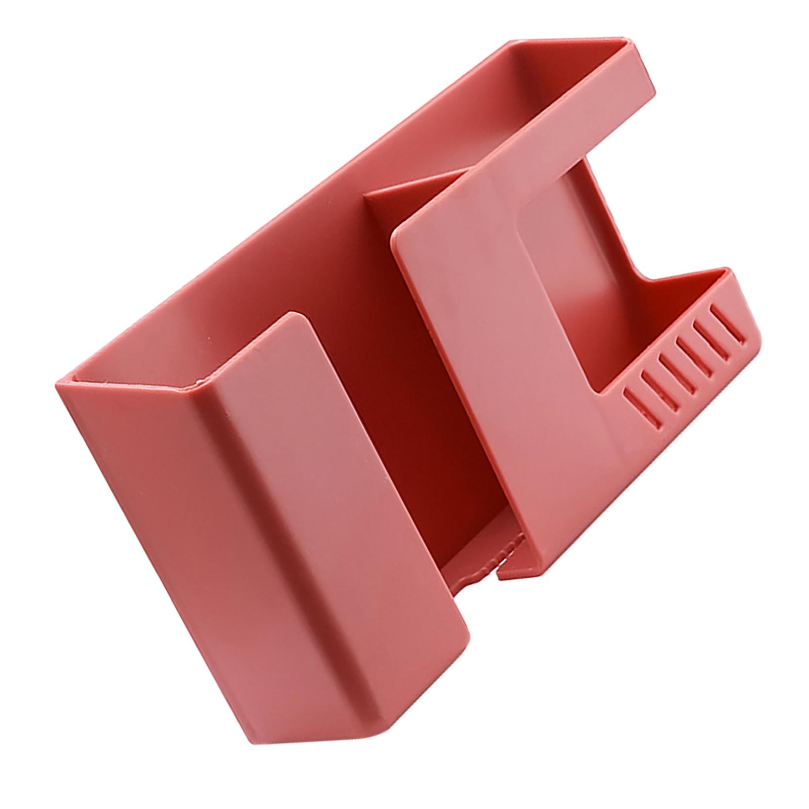 

Настенный органайзер Прочный АБС-пластик Слот для кабеля Простой Стильный Легко установить Настенный держатель для пульта дистанционного управления для спальни гостиной Красный красный