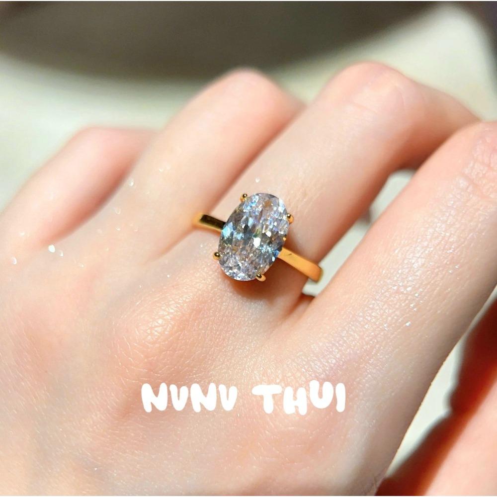 Brushed Meridian Flower Gemstone Ring Vintage Plated 18K Gold, Lock Zircon Ring