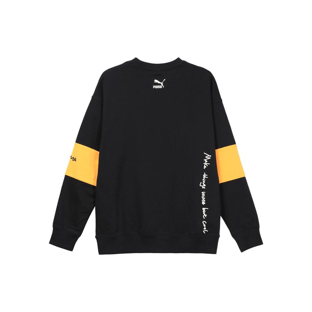 Puma X Randomevent Co-Branded Crew Neck Sweater With Letter Logo Men Sweater Black 59666401