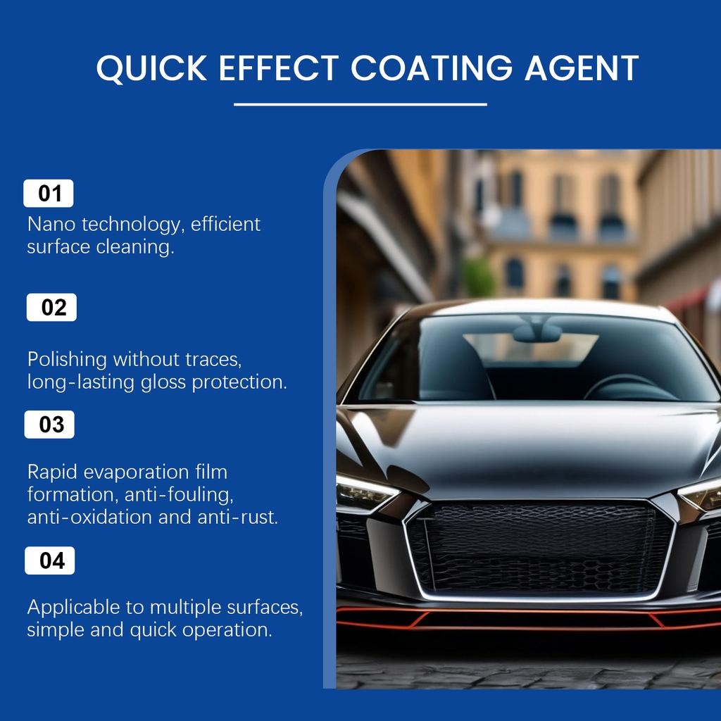 Car Ceramic Coating Spray Effectively Cleans Stains Polished and Glossy Refurbishment and Repair Nano Automotive Coating Spray