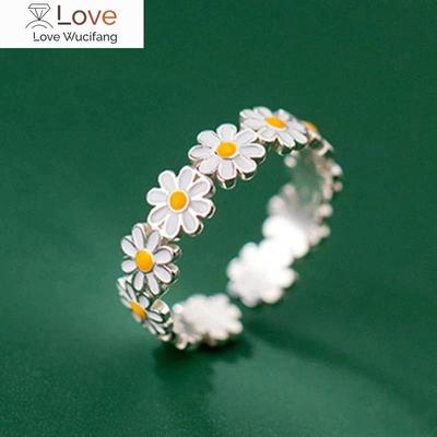 Madeliefjes Ringen Voor Vrouwen Koreaanse Stijl Verstelbare Opening Vingerring Bruid Bruiloft Verloving Statement Sieraden Cadeau