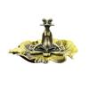 Retro Copperware Incense Socket with Lotus Leaf Base Set Zen-Inspired Incense Holder Incenses Burner Ornament for Home Decor