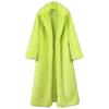 Winter Damen Lässiger Kunstpelzmantel Lange Jacke Trendiger Cardigan Einfarbige High-End-Mode