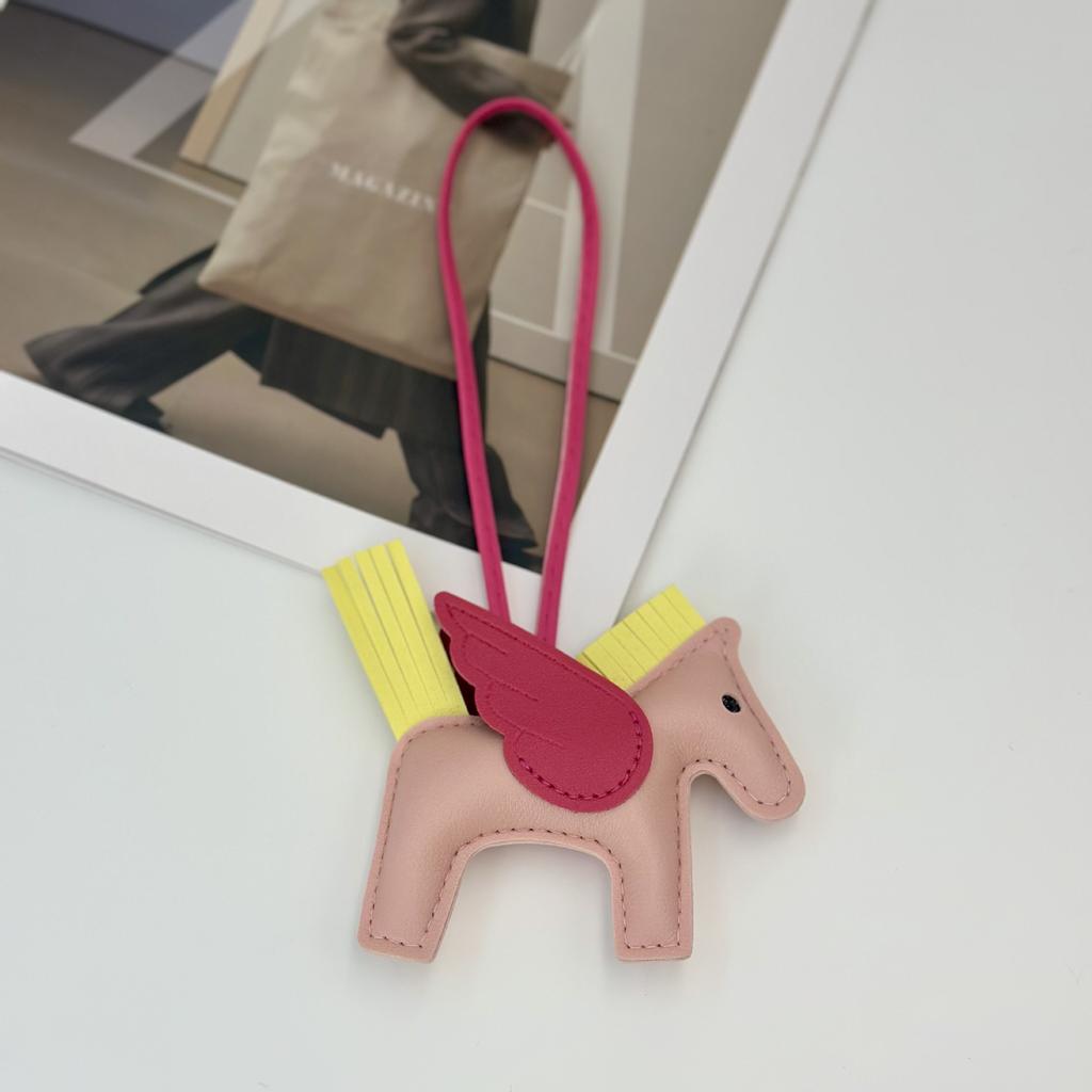 Little Pegasus pendant pu leather platinum bag Kelly bag pendant keychain bag pendant gift schoolbag Pony pendant