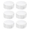 White Round Tablecloths 6 Pack, 132 Inches in Diameter, Stain- & Wrinkle- Resistant, Machine Washable Table Clothes, Polyester Fabric Table Covers for