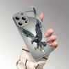 Luxury-sleek crystal eagle glass electroplated phone case for iPhone 17 16 16 Pro 15 15 Plus 15 Pro 14 14 Promax 13 12 11.