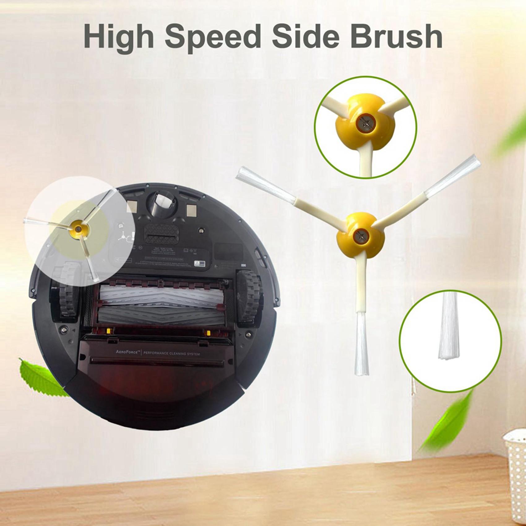 

2 Set Side Brush For Irobot Roomba 900 800 Series, 980 960 860 850 861 866 870 890 Vac Edge-Sweeping Brushes жёлтый