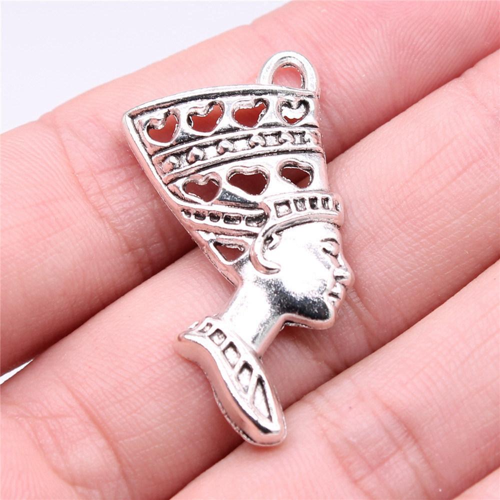 Charms Egipski Faraon Szef Wisiorki Vintage Biżuteria Materiały QC048