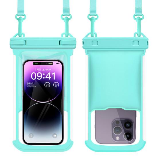 Waterproof Phone Pouch with Lanyard Touchscreen Clear Leakproof Kayaking Swimming Floating Universal 5-7.7