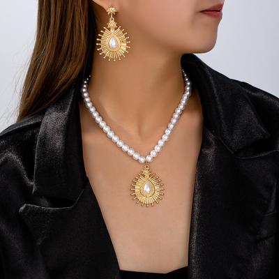 Fashion Jewelry Set Necklace Earrings For Woman