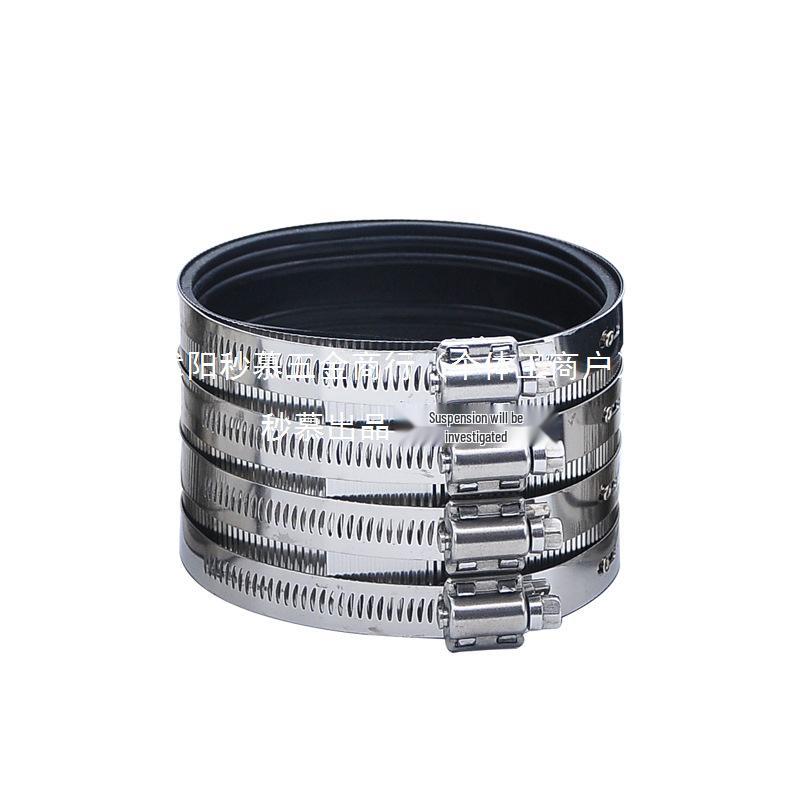 Heavy-Duty Stainless Steel and Cast Iron Flexible Pipe Clamp for Sewer and Drain Pipes