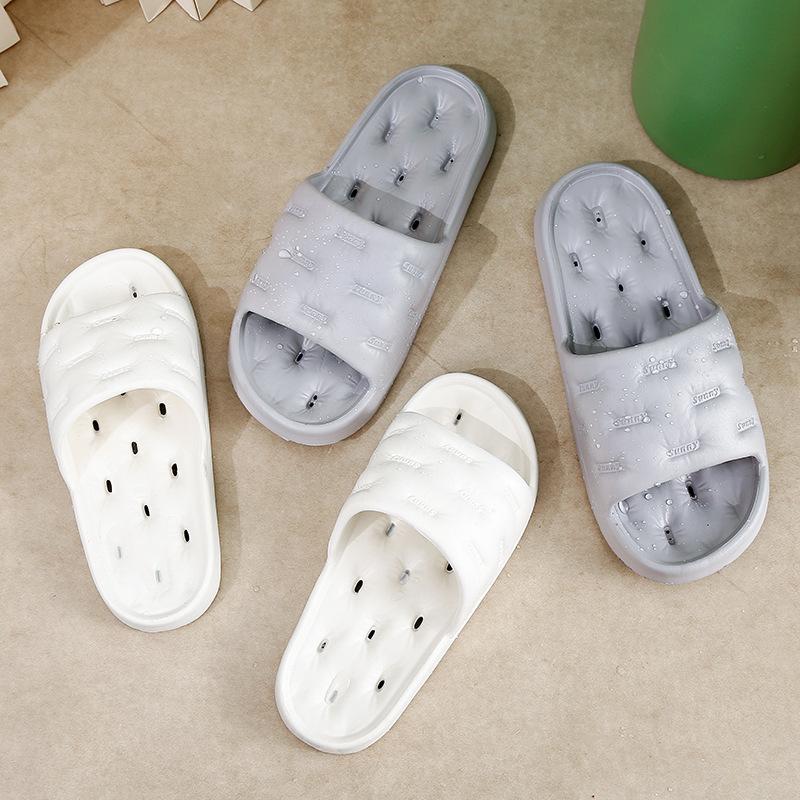 Hollow quick-drying bathroom bath cool slippers women's summer new home home non-slip men's trend
