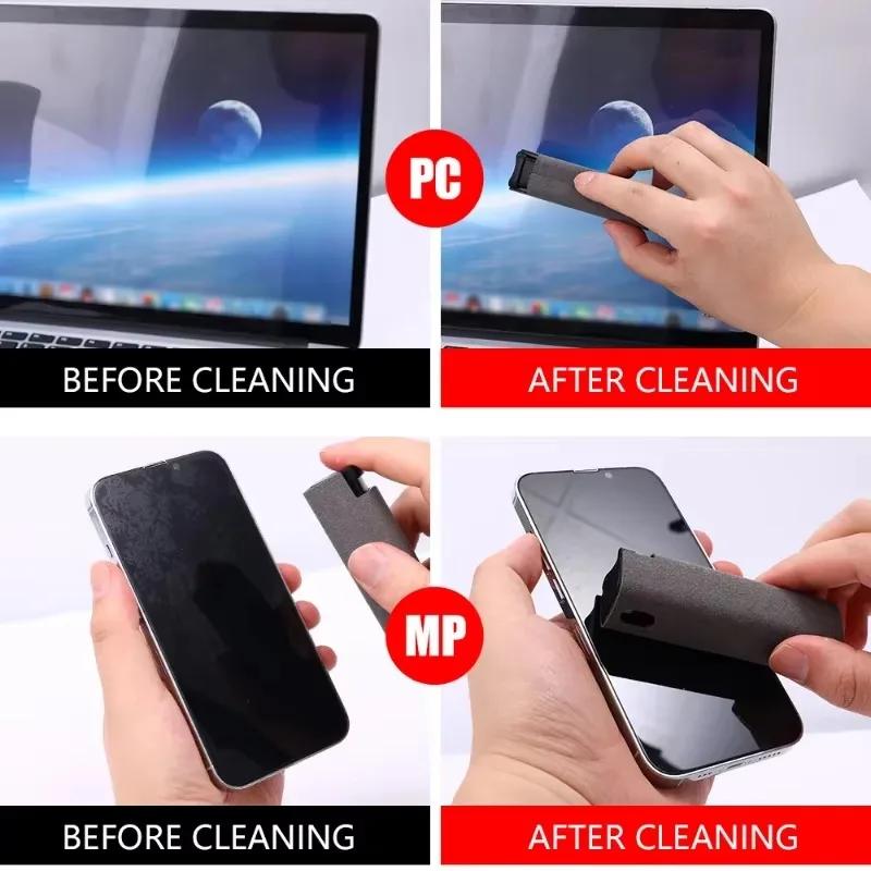 2in1 Microfiber Screen Cleaner Spray Bottle for Mobile Phone Ipad Computer Microfiber Cloth Wipe Car Cleaning Windscreens Wipes