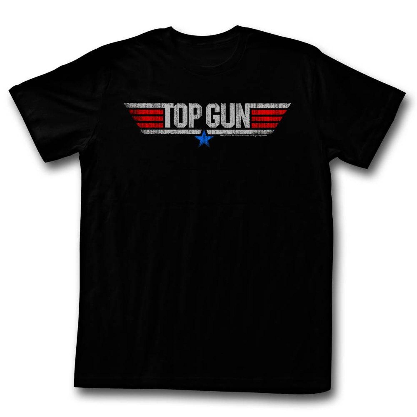 Top Gun Logo Black Adult T-Shirt S