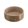 Ceramic Dog Bowl - HUNTER - 1100 Ml - Beige - Glossy Varnish - Non-slip - Scratch-resistant