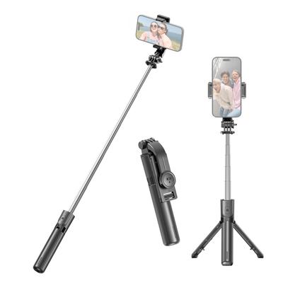 Trípode extensible para selfies para teléfono Max. Longitud 67,2 cm/26,5 pulgadas con clip para teléfono desmontable