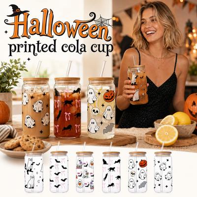 Halloweenový pohár na Colu s potiskem svátečního designu pro párty nápoje