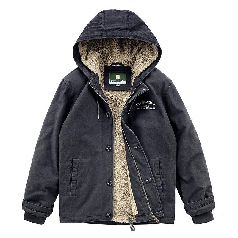 

Winter Men s Cotton-padded Jacket Plus Fleece Thick Casual Coat Fashion All Men s Warm Cotton-padded Jacket XXXXL