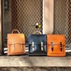 Johnature Vintage Backpack Unisex Handmade High Quality Women Bag Natural Real Cowhide Backpacks Solid Color Schoolbag