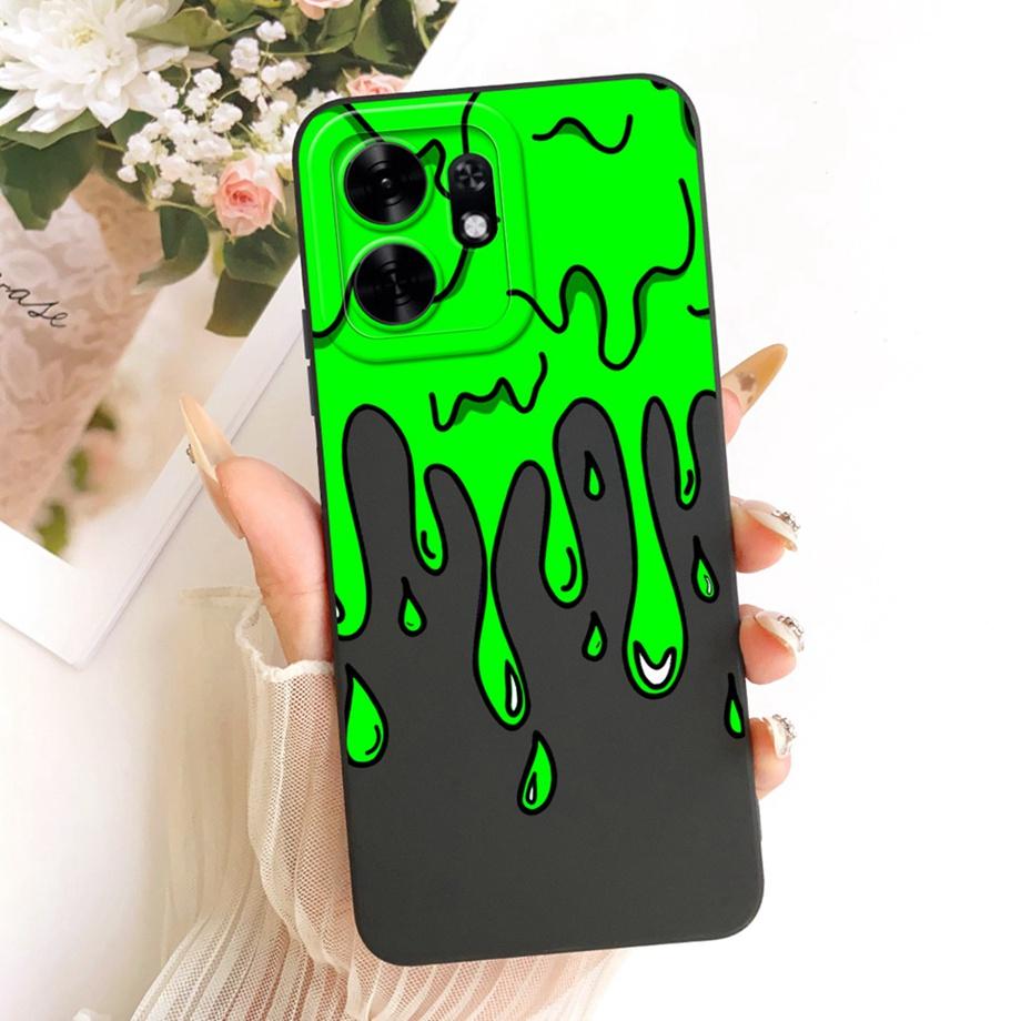 Soft Liquid Silicone Phone Case For Honor X6D Play 60A Black Cat Cartoon Dragon Animals Pattern Bumper For Enjoy 60A Back Cover