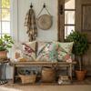 1/4pcs Vintage Floral Bird Throw Pillow Covers  Rustic Farmhouse Decorative Cushion Cases for Home Sofa Bedroom Cushion cover