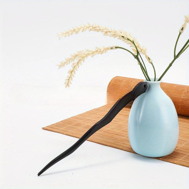 

Изготовленная вручную деревянная палочка для волос, 1 шт., имитация черного сандала, заколка для волос в стиле Древнего Китая, аксессуар для волос, традиционное украшение для волос-пучка чёрный