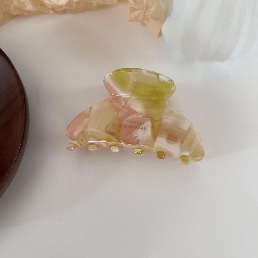 Französische Acetat Kleine Krallenklammer: Eleganter Haiklammer für den Hinterkopf für Halboffene Frisuren