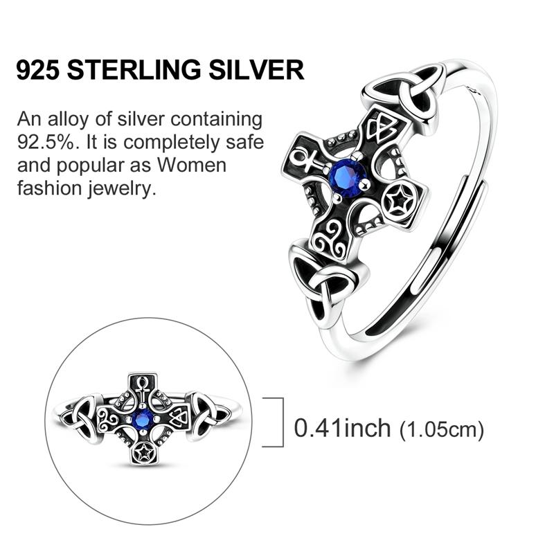 Original 925 Silver Ring Sparking Sun Moon Rose Feather Open Rings for Women Girls Jewelry Birthday Anniversary Engagement Gifts