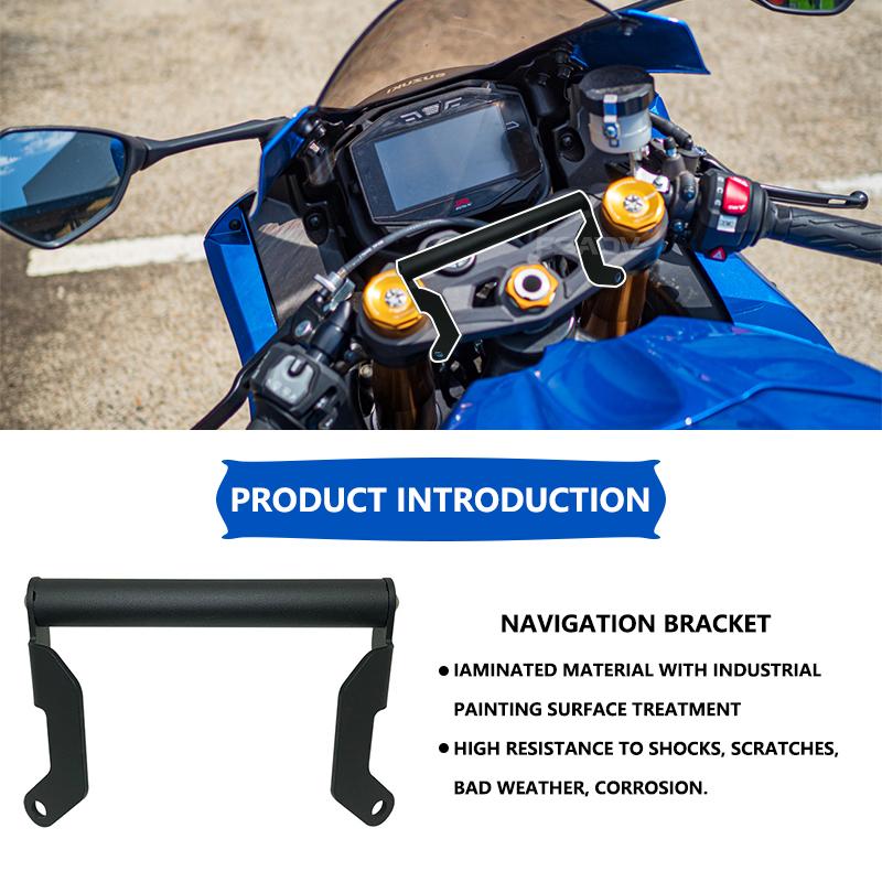 For SUZUKI GSX-R1000 GSX-R1000R Navigation Bracket GSXR1000R 2018-2023 Motorcycle Accessories GPS Plate Bracket Adapt Holder