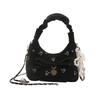 Trend pleated portable bow dumpling bag women's summer new chain shoulder messenger bag